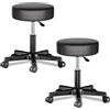 Casaria 2x Sgabello con Ruote Altezza Regolabile 46-60 cm