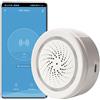 SENCKIT Allarme sirena Wi-Fi intelligente: sirena stroboscopica wireless con allarme sonoro e luminoso, sonoro 100 dB, telecomando app, collegamenti antifurto con dispositivi intelligenti Tuya per la