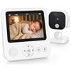 OBVHNUA Baby Monitor Video e Audio 2,8" 720P IPS VOX Visione Notturna