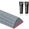 Flintronic Autoadesiva Silicone Doccia Barriera, Ondulato-2M(Grigio)