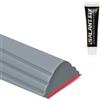 Flintronic Autoadesiva Silicone Doccia Barriera, Ondulato-1M(Grigio)
