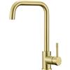CECIPA Rubinetto Cucina Oro, Miscelatore da Cucina Monocomando Rotazione a 360°, Rubinetto da Cucina Caldo e Freddo in Acciaio Inossidabile 304, Rubinetteria da Cucina Resistente