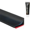 Flintronic Autoadesiva Silicone Doccia Barriera, 90 gradi-3M(Nero)