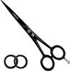 Candure Forbici Parrucchiere Professionali Forbice per Capelli da Barbiere per Taglio di Capelli Acciaio Inossidabile Adatta per Kit Barbiere, Uomini e Donna (6.5", Nera)