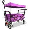 FUXTEC FX-CT700 Porpora carrello da trasporto pieghevole con tettuccio anti-UV, maniglia di spinta e freno di bloccaggio anteriore e posteriore, adatto ai bambini. L'originale.