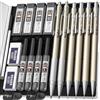 Nicpro 6 Pezzi Metallo Matite Meccaniche Set, Art Matite 0,3 & 0,5 & 0,7 & 0,9mm e 2 PZ 2mm Portamine (4B 2B HB 2H) con 8 Tubi Mine, Gomma, Temperamatite, Per Artista Disegno Scrittura Schizzi