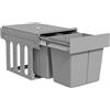 HOMCOM Pattumiera Estraibile Sottolavello 48x34.3x35.1 cm Grigio Chiaro
