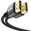 Stouchi Cavo DisplayPort 2.1 4M DP2.1/2.0 [16K@60Hz,10K@60Hz, 8K@120Hz,4K@240Hz 165Hz 144Hz] Supporta 80Gbps HDR DSC1.2a FreeSync G-Sync Display Port 2.1 Cavo per gaming Monitor