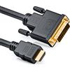 deleyCON 2m HDMI a DVI DVI-D DVI-I High Speed 3D Ready Adattatore 1080p FULL HD HDTV 3D Proiettore Laptop Monitor TV - Nero