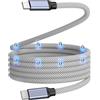 Magtame Cavo Magnetico USB C, 3,3 Piedi Tipo C a Tipo C con Ricarica Veloce e Nylon Intrecciato
