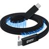 Magtame Cavo magnetico USB C a USB-C da 240 W, 3,3 ft/1 m, cavo intrecciato, 20 Gbps USB 3.2 ricarica rapida e uscita video 8 K per laptop, monitor, i-Phone 17 16, Galaxy Flat