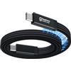 Magtame Cavo magnetico USB C a USB-C da 240 W, 2,3 ft/0,7 m, piatto coiled 20 Gbps USB 3.2, 8 K, uscita video di tipo C, cavo di ricarica rapida intrecciato, compatibile con i-Phone 17/16, Galaxy
