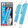 BluePet 2X Pinzetta per zecche ablazione | Elimina Le zecche per Rimuovere Le zecche dall'uomo e dagli Animali | Spunta Le pinzette Come Primo Soccorso per Cani e Gatti in casa
