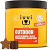 ivvi Outdoor per Cani - Snack Morbidi con Lievito di Birra, Olio di Cumino Nero, Olio di Krill e Cisto - Pelle, Pelo e Difese Naturali - 270 g, 60 Snack