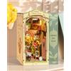 Rolife Book Nook Kit Miniature da costruire Diy Booknook Floral Corner 3d Puzzle Legno con Luci Decorazione Libreria Casa Modellismo da Costruire Adulti Diorama Modellismo TGB09