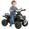 HOMCOM Macchina Cavalcabile per Bambini 18-36 Mesi in PP e Metallo Nero
