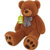 Monzana® Orsacchiotto di Peluche L - XXXL 50-175 cm Pelo Morbido Fiocco Impronta delle Zampe Pupazzo Gigante Orsetto Orso Gigante Idee Regalo Orsacchiotti Teddy Bear Regali Pupazzi