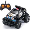 Highttoy 2.4GHz Macchina Polizia Telecomandata per Bambini 2+ Anni, Nero