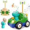Pup Go Macchina Dino RC Cartoon per Bambini 18 Mesi+ con Musica e Luci