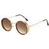 KTUCN Occhiali da sole rotondi vintage da uomo, moda, metallo multicolore, o
