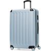 Hauptstadtkoffer Spree - Valigia rigida grande, TSA, 4 ruote doppie, trolley, valigia da viaggio, espandibile, 75 cm, 119 litri, Piscina blu