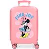 Disney Minnie Party Joumma Cabin Valigia per bambini, rigida in ABS, con lucchetto a combinazione laterale, 28,4 l, 2 kg, 4 ruote doppie, bagaglio a mano