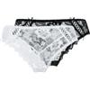 Sans Complexe - Arum - Confezione da 2 Slip - Pizzo e Microfibra - Donna - Bianco + Nero - L