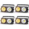 ZonQoonz 4PCS COB 200W Faro Teatrale, Accecatori LED D mx Bianco Freddo/Caldo Luce di Scena Effetti Illuminazione Blinder D MX 8CH, Faretto Luci da Palco per Discoteca Matrimonio Bar Feste Pubblico