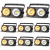 ZonQoonz 8PCS COB Par LED 200W, Luce di Scena Bianco Freddo/Caldo COB LED Teatro Effetti Illuminazione Blinder D MX 8CH, Faretto Luci da Palco per Discoteca Matrimonio Bar Feste Pubblico