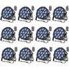 ZonQoonz 12PCS Par LED RGBW Batteria Ricaricabile, 12 LED Luci da Palco con Funzione di Temporizzazione e 7 Modalità Illuminazione Palco per Matrimoni Bar DJ Discoteca Halloween Natale Esterne