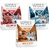 Wolf of Wilderness Set prova misto! Wolf of Wilderness Adult Crocchette per cani - 3 x 1 kg Soft: High Valley Manzo, Wide Acres Pollo, Blue River Salmone