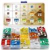 Qizpcer Kit di 140 fusibili per auto, assortimento di fusibili a lama, standard e mini fusibili per auto, per marine, camper, barca, camion (5A, 7,5A, 10A, 15A, 20A, 25A, 30A, ATC/ATO)