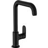 hansgrohe Vernis Blend M35 - Rubinetto da cucina (1 getto), Miscelatore cucina con altezza bocca 255 mm, Rubinetto monocomando con bocca girevole, nero opaco, 71857670