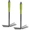 COM-FOUR® 2x Garden Double Hoe, Robusto attrezzo da giardino