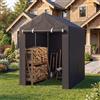 RELAX4LIFE Garage Moto per Esterno Portaoggetti (120x180x167cm)