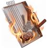 AREBOS Piastra Grill Acciaio Inox 40x30 cm per Barbecue e Gas | Spessore 4 mm | Resistente Fino a 800 °C | Scarico Grassi | Include 2 Spatole e 5 Spiedini | Lavabile in Lavastoviglie