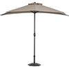 Decor Space Decorspace Ombrellone Mezzaluna a Parete salvaspazio Kalife in Alluminio Verniciato a Polvere per Giardino e Balcone Ø 270 cm (Tortora)