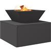 vidaXL Focolare Nero 50 x 50 x 40 cm Acciaio
