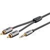 Goobay Cavo audio Goobay Plus Audio da 3.5mm 2xRCA M/M 0.5m Nero/Argento [65284]