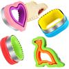 kingkindsun Set di 4 formine per panini e sigillanti, per preparare panini, hamburger, torte, biscotti fai da te per bambini