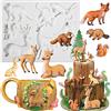 FUNSHOWCASE Stampo silicone animali della giungla foresta volpe scoiattolo coniglio procione