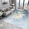 buyluhn Tappeto Quadrato Fiori di Pesco Fiori 100x100 Piccoli Pelo Corto, Tappeti Estetica Classico Soggiorno Morbidi Assorbente, Tappeto Lavabile In Lavatrice per Cucina Cameretta Sala QA-173