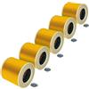 vhbw 5x filtro a pieghe piatte compatibile con Kärcher WD1, WD 3.200, WD 3.300 M, WD 3.500 P aspirapolvere - giallo