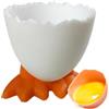 Generic Portauovo per la colazione, portauova in stile cartone animato, vassoio per uova a forma di zampe di pollo, strumento per uova, portauova con piedi di pollo, posate creative e divertenti per cucina,