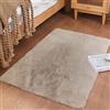 Ghouse Faux Tappetto di Pelle di Pecora Tappeto a Pelo Corto Lavabile Fluffy Uni Effetto Pelliccia Antiscivolo Facile da Pulire, Dimensione:60 x 90 cm, Colore: Beige