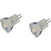 UGEFKMQ 2PCS Lampadina Alogena MR8 6V 10W Mini Faretto Mr8 12V 5W G4 Bi-Pin Base Spotlight Bianco Caldo,6V,5W
