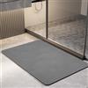 Z·Bling Tappetino Bagno Diatomite 40x100cm,Tappetino Doccia Assorbente Antiscivolo,Tappeto Bagno Assorbente,Tappeto Scendi Doccia,Grigio