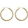 day berlin day.berlin orecchini da donna Circle placcati oro 18k, diametro 3cm spessore 2mm, creolo 30mm in acciaio inossidabile 316L, senza nichel e impermeabile
