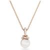 Swarovski Pendente Originally, Crystal Pearl, Bianco, Placcato color oro rosa