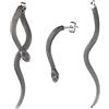 HZMAN Orecchini retrò a forma di serpente da donna, in acciaio inossidabile, stile gotico, punk, serpente, per motociclisti, feste, idea regalo, 1,5 cm x 6,1 cm, in acciaio inossidabile, senza gemma